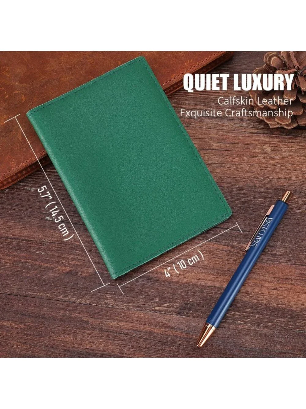 Minimalist Leather Passport Holder, RFID Blocking Travel Wallet, Slim Bifold